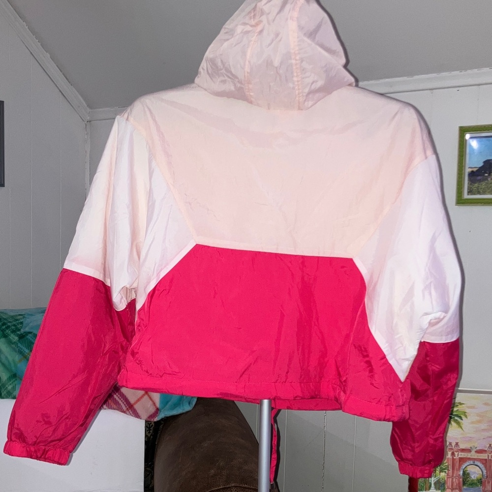 Guess Pink and Cream Hooded Windbreaker - Picture 2 of 7